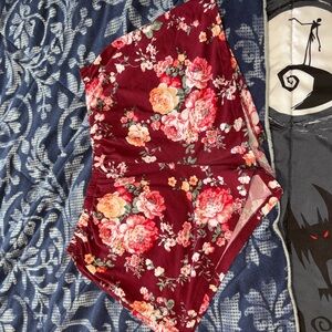 Floral Burgundy pajama Shorts